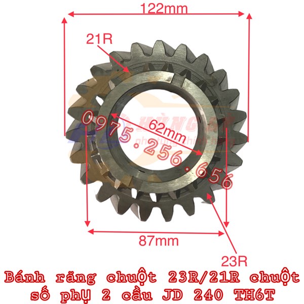 bánh răng (Chuột) 23R chéo/21R chuột số phụ 2 cầu JD 240 TH6T bánh răng các loại phụ tùng ô tô phụ tùng Hùng Lỳ