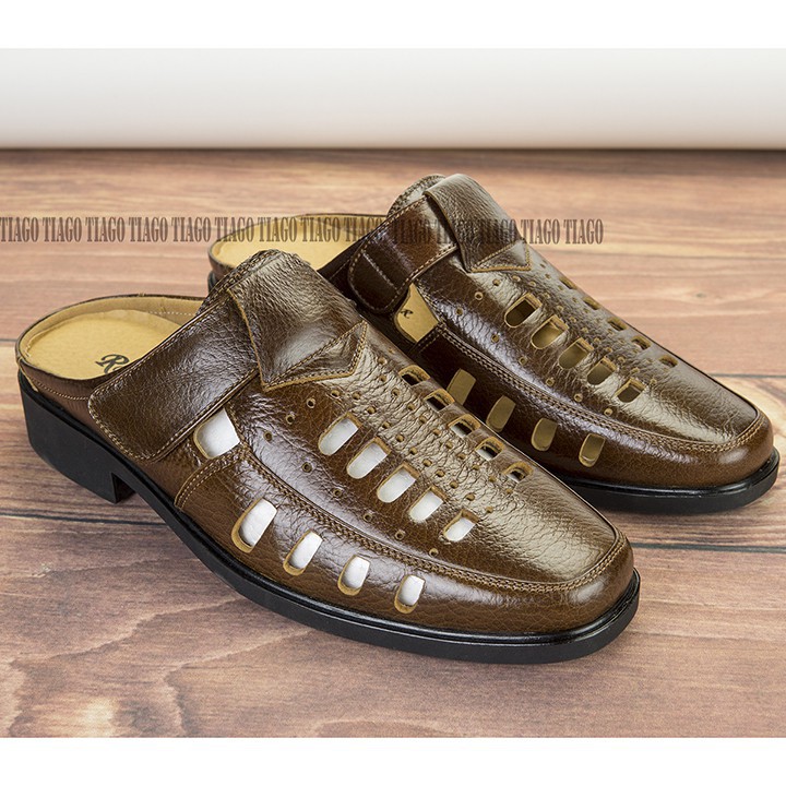 Sục nam da bò, đế cao su khâu