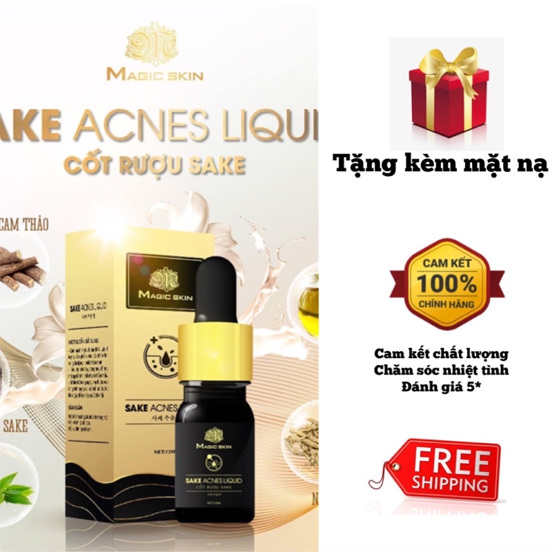 Serum ngừa mụn không sưng cốt rượu sake Sake Acnes Liquid Magic Skin