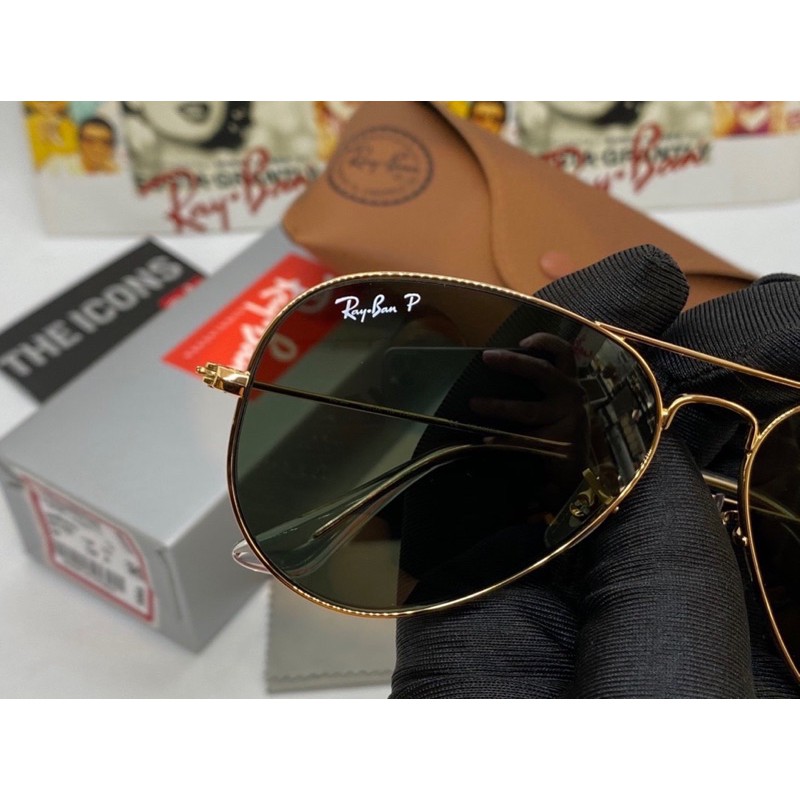 [ Mẫu Mới ] Kính Mát Rayban Nam cao cấp tròng Polazied