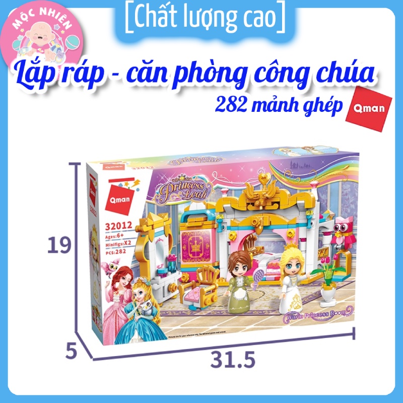 Đồ chơi lắp ráp, xếp hình Qman 32012 - Căn phòng công chúa
