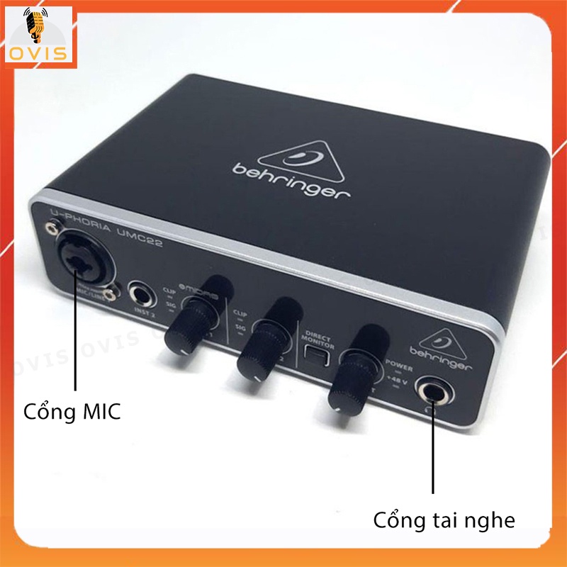 Sound Card Thu Âm và Làm Nhạc | Behringer U-PHORIA UMC22