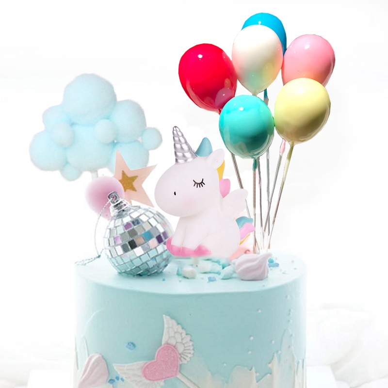 1 mô hình kỳ lân hoạt hình trang trí bánh kem