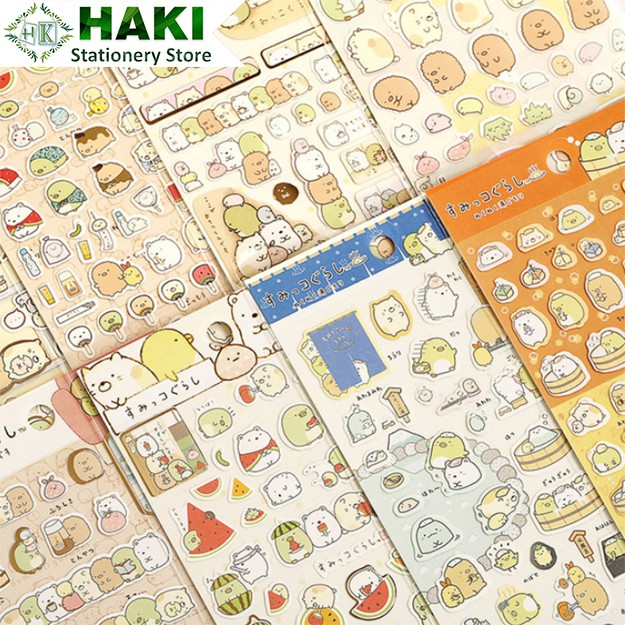 Sticker cute, hình dán sticker cute hoạt hình HAKI trang trí sổ đáng yêu dễ thương giá rẻ ST13