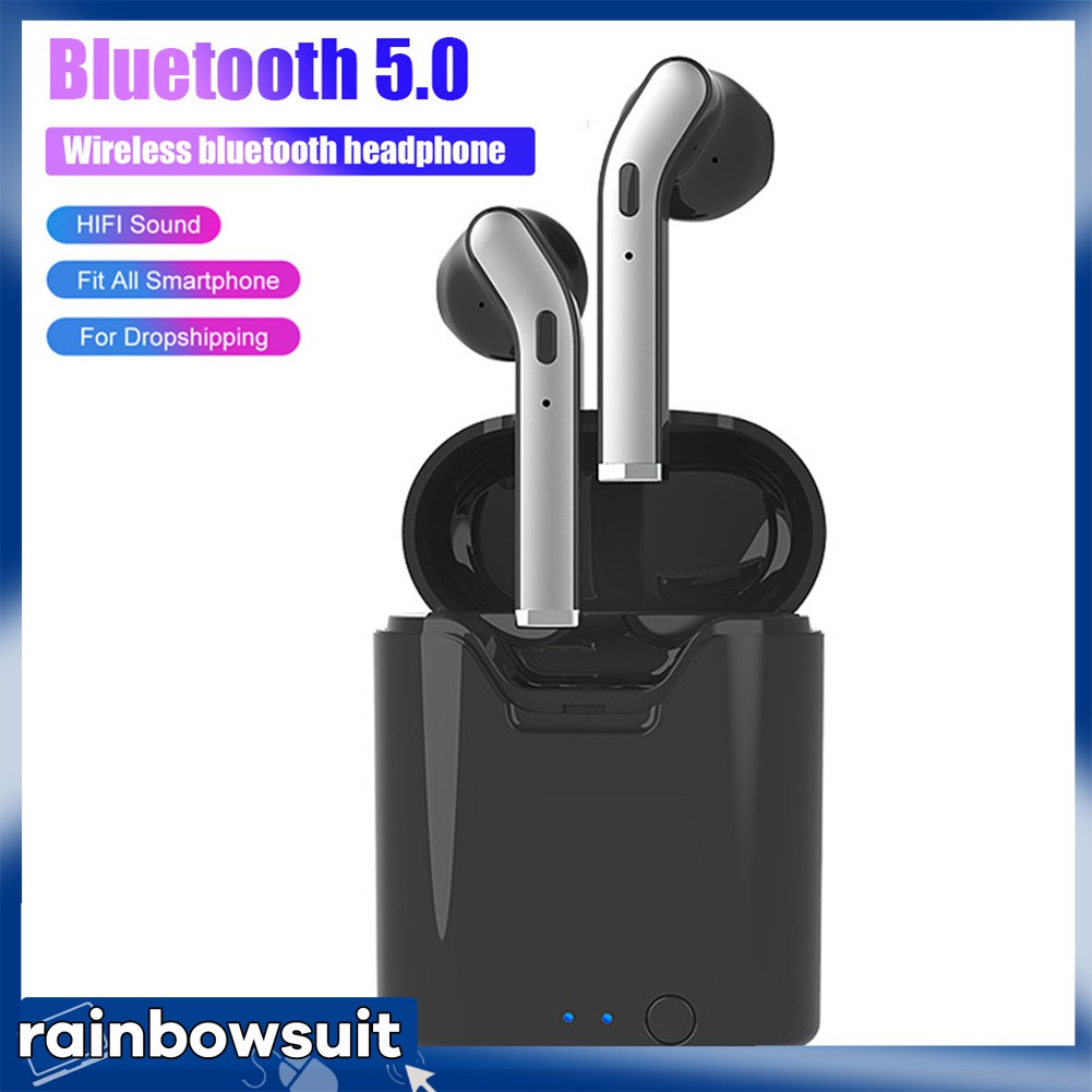 H17T Mini Bluetooth 5.0 TWS Bass Âm thanh nổi Tai nghe không dây Tai nghe thể thao