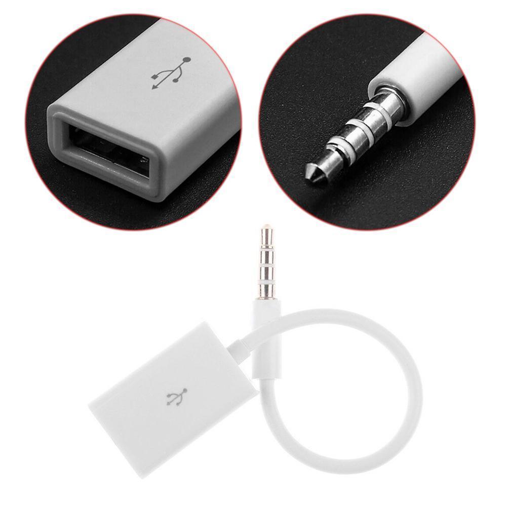 Giắc Chuyển Đổi Âm Thanh 3.5 AUX Sang USB USB Ổ Đĩa U MP3 Cho Xe Hơi E2U8