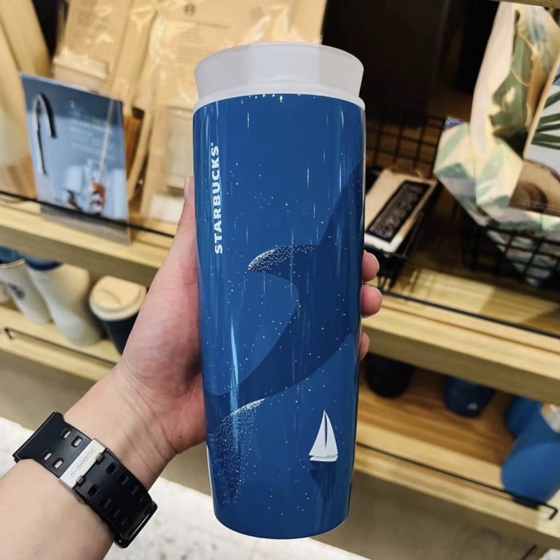 [STARBUCKS KOREA] - BÌNH GIỮ NHIỆT 22 SUMMER SS WHALE TAB TUMBLER 20oz