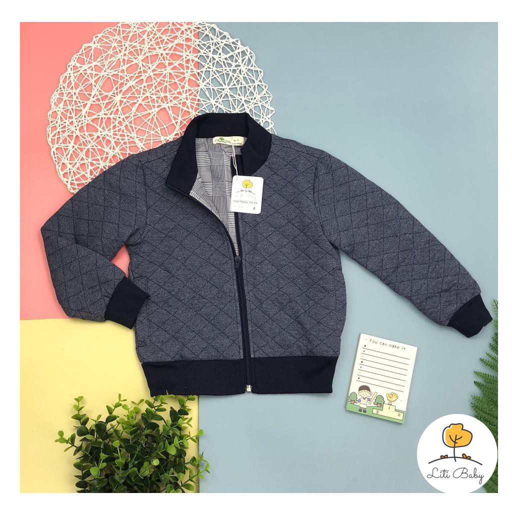 Áo khoác thu đông trần trám sơ sinh dài tay bé trai size 6-36M, cho bạn từ 4-13kg. Chất nỉ trần trám, lót dày dặn, ấm áp