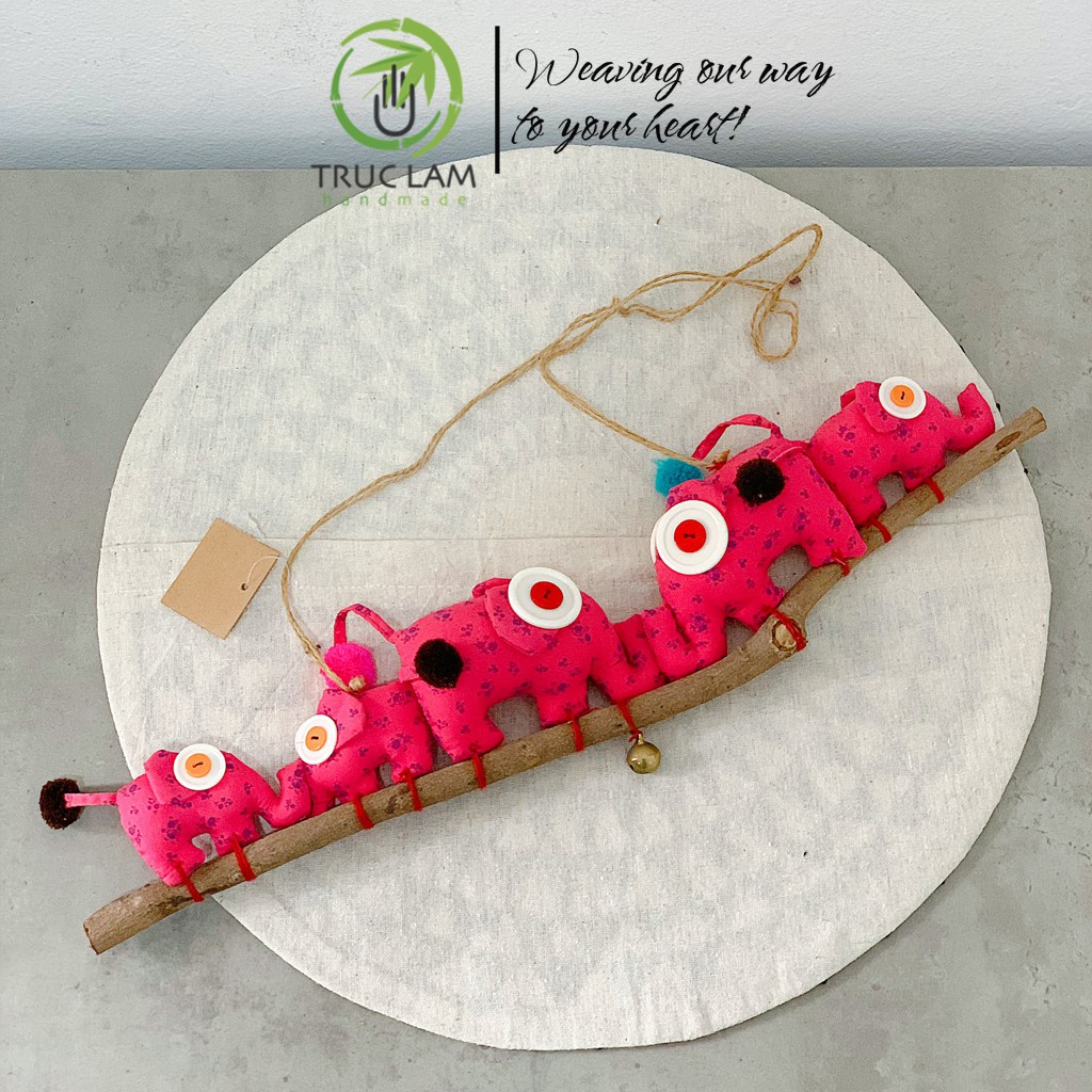 Phụ Kiện Decor Trang Trí Nội Thất Hình Đàn Voi - Trúc Lâm Handmade