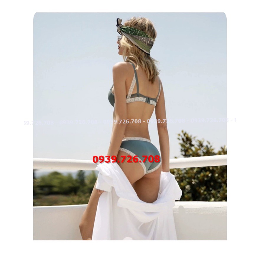 Bộ đồ lót ren tam giác chấm bi viền ren nỗi mút vừa | BigBuy360 - bigbuy360.vn