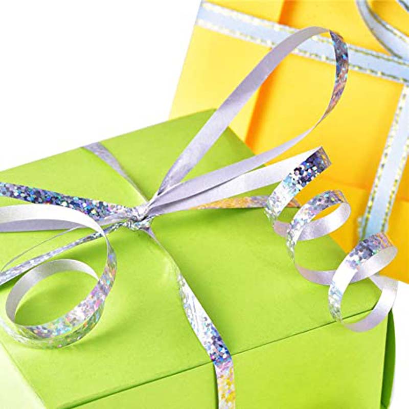 Cuộn dây ruy băng màu lấp lánh dài 10m trang trí tiệc tiện dụng