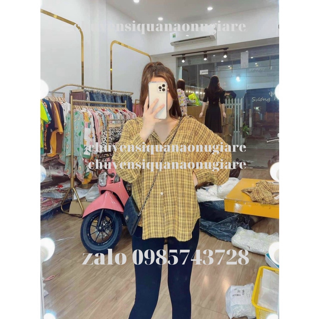 áo sơ mi kẻ nhỏ nhiều màu hàng đẹp HA0001 chuyensiquanaonugiare