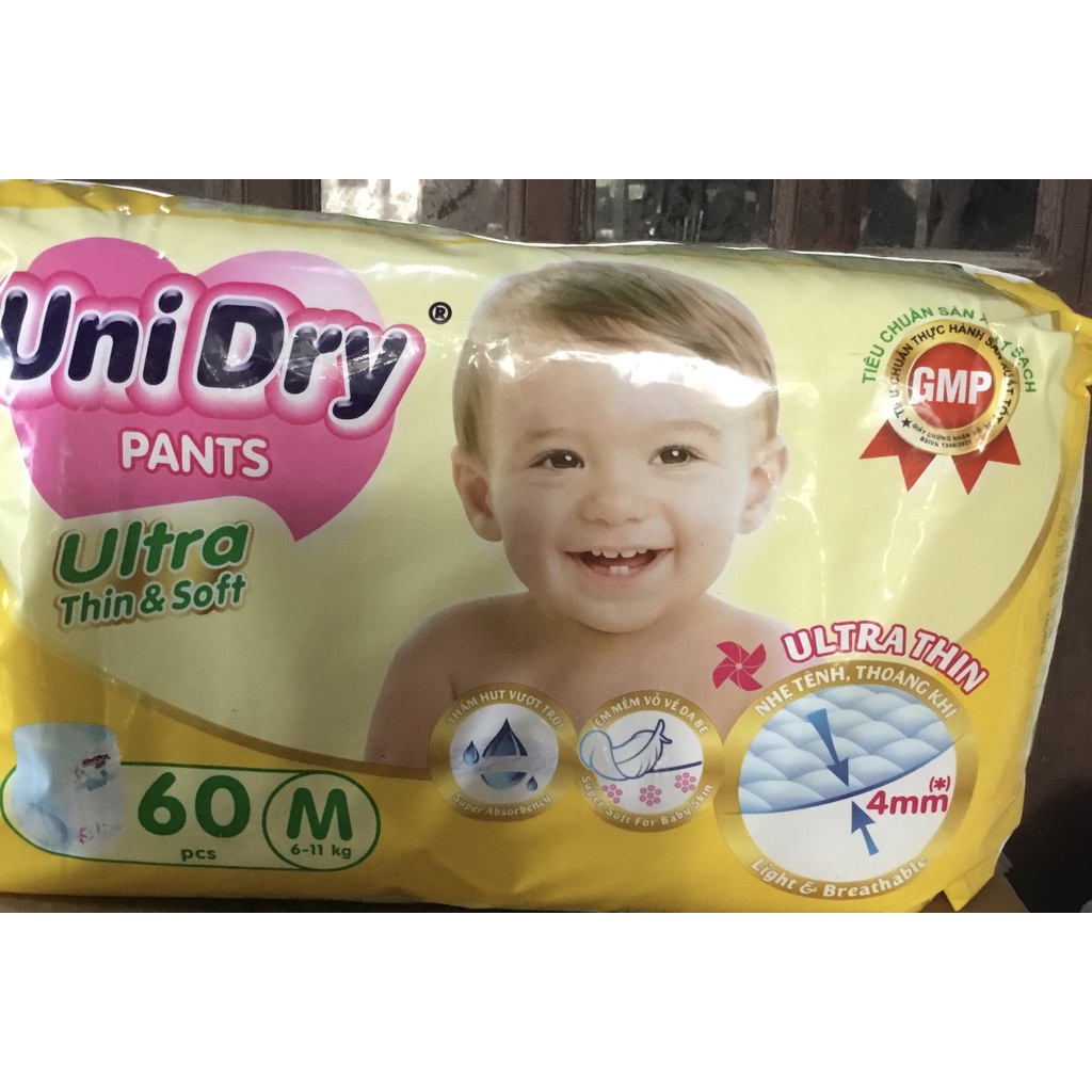Chính Hãng- Tã quần Unidry M60 Siêu Mỏng Ultra Thin - Mẫu mới nhất - Date luôn mới