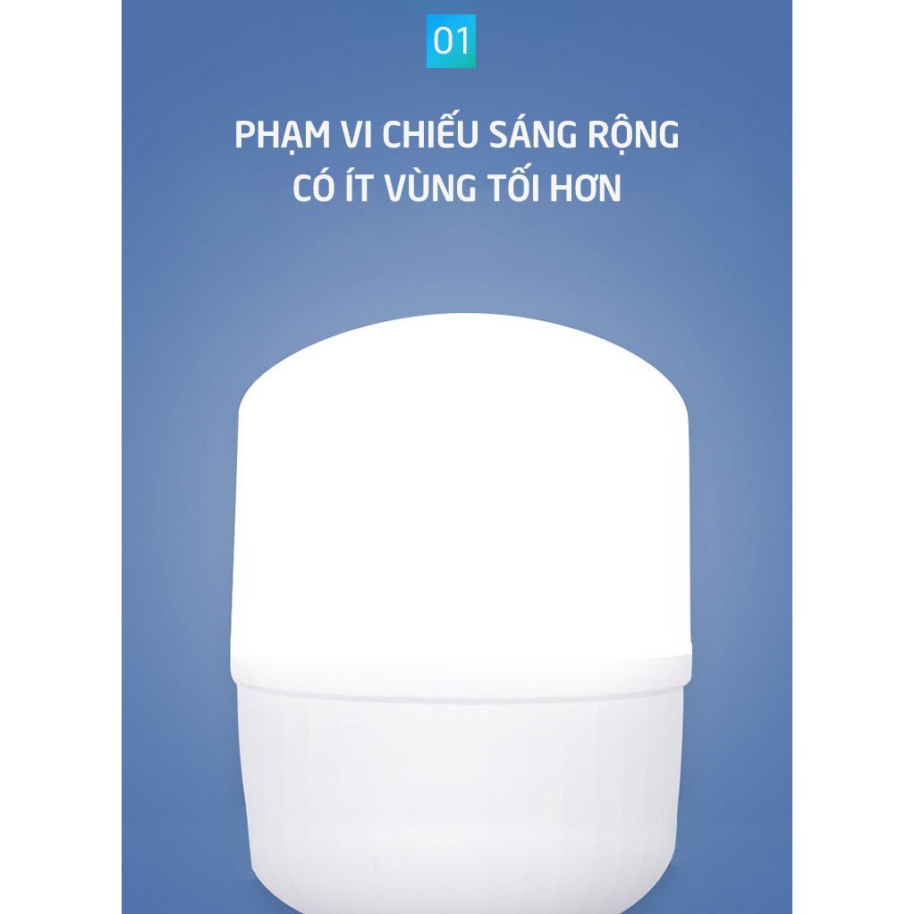 ⚡️SIÊU RẺ⚡️ Bóng đèn Led trụ 10W-15W-20W-30W-45W-65W siêu sáng, siêu to, siêu tiết kiệm điện E27