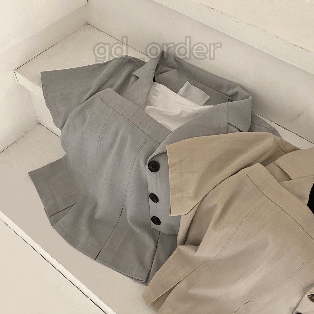 B43|Set bộ vest công sở hàn quốc đẹp ngắn tay trẻ trung kèm chân váy gd_order