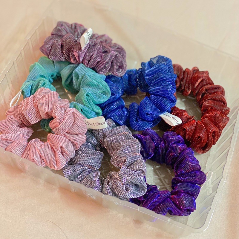 Đồ buộc tóc scrunchies minisize kim tuyến lấp lánh✨