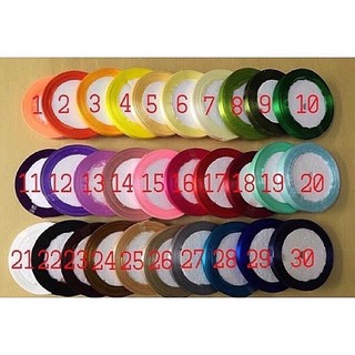 Combo 30 cuộn ruy băng lụa bản 1cm