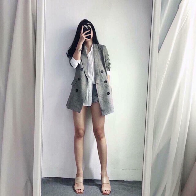 Áo vest kẻ 6 cúc, có ảnh thật và clip | BigBuy360 - bigbuy360.vn