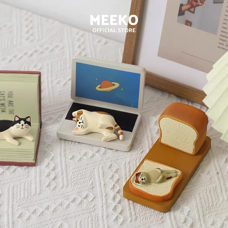 Giá đỡ điện thoại hình mèo chất liệu thạch cao đặc chắc chắn  MEEKO
