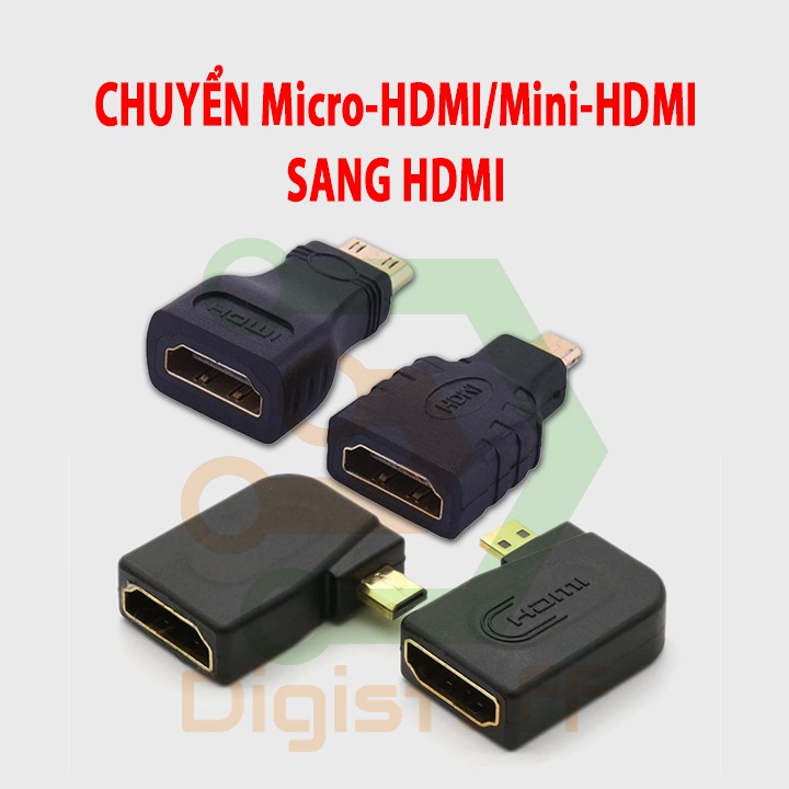 [Mã ELHACE giảm 4% đơn 300K] Đầu chuyển HDMI đầu âm sang Micro HDMI / Mini HDMI đầu dương