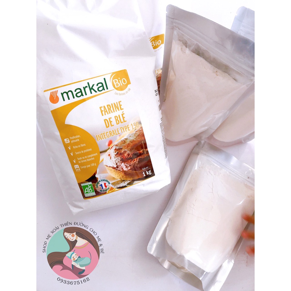 Bột Mì/ Bột Nguyên Cám Hữu Cơ Markal 200g (Shop mẹ Xoài)