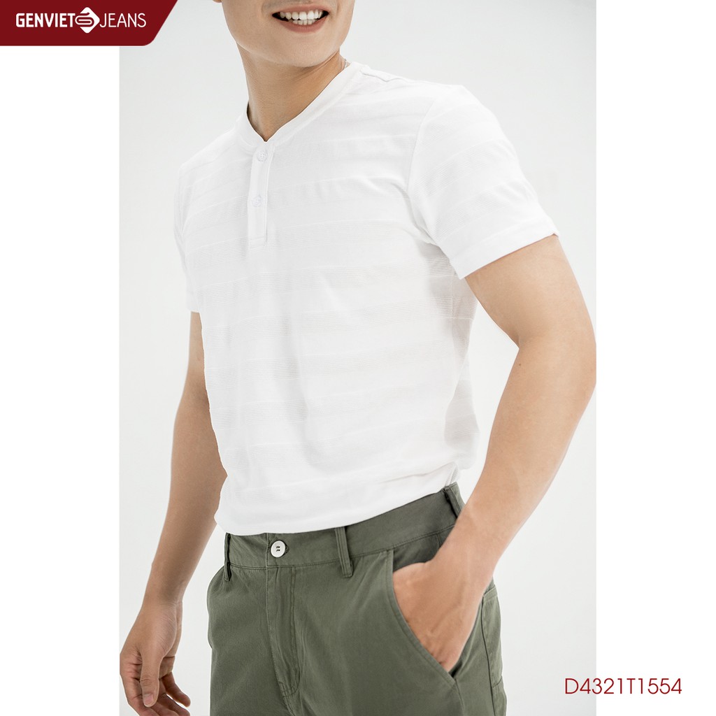 Áo Thun Nam Viền Kẻ Ngang D4321T1554 GENVIET | BigBuy360 - bigbuy360.vn