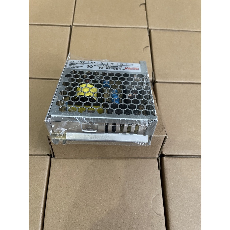 Bộ nguồn xung 50W 12VDC, 24VDC BERM, Model LRS-50-24, LRS-50-12