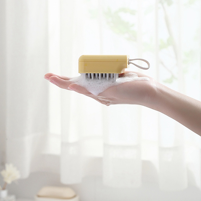 [Hàng mới về] Bàn chải silicon mềm giúp mát xa da đầu