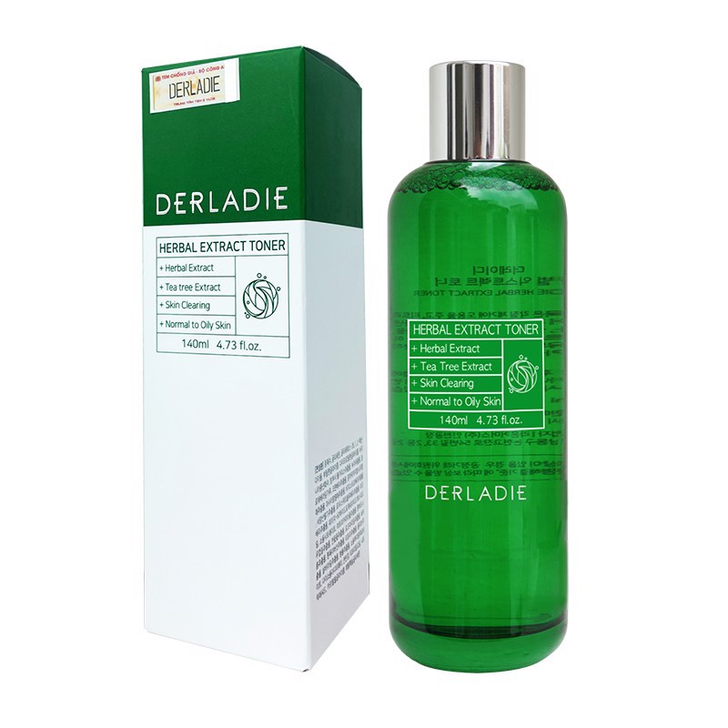 Nước Hoa Hồng Derladie Herbal Extract Toner 140ml dành cho da mụn