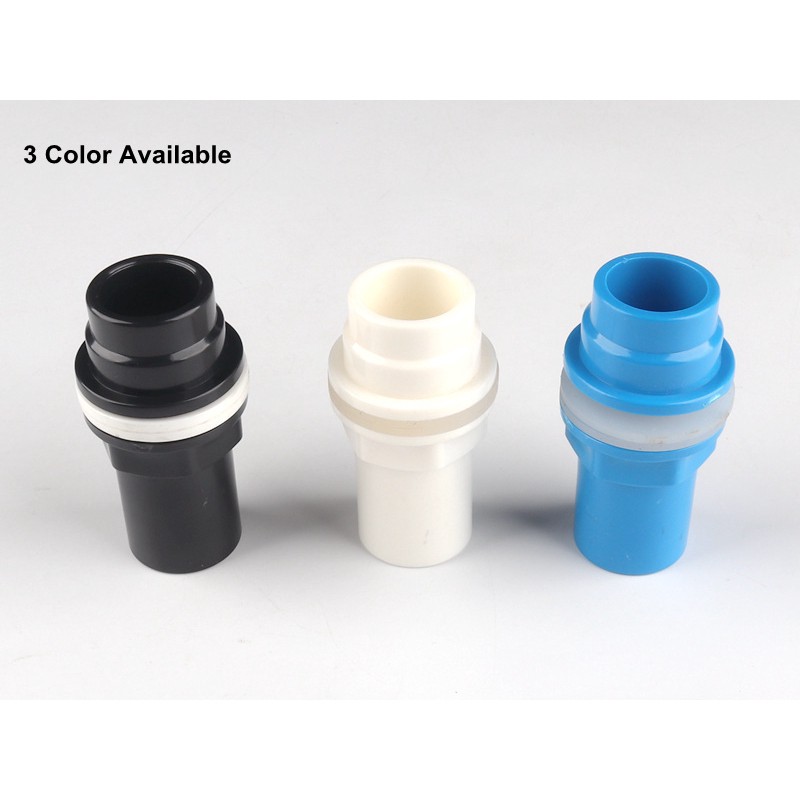Đầu nối ống thẳng làm từ PVC 20-50mm màu xanh lam / trắng / đen cho bể cá cảnh chất lượng cao