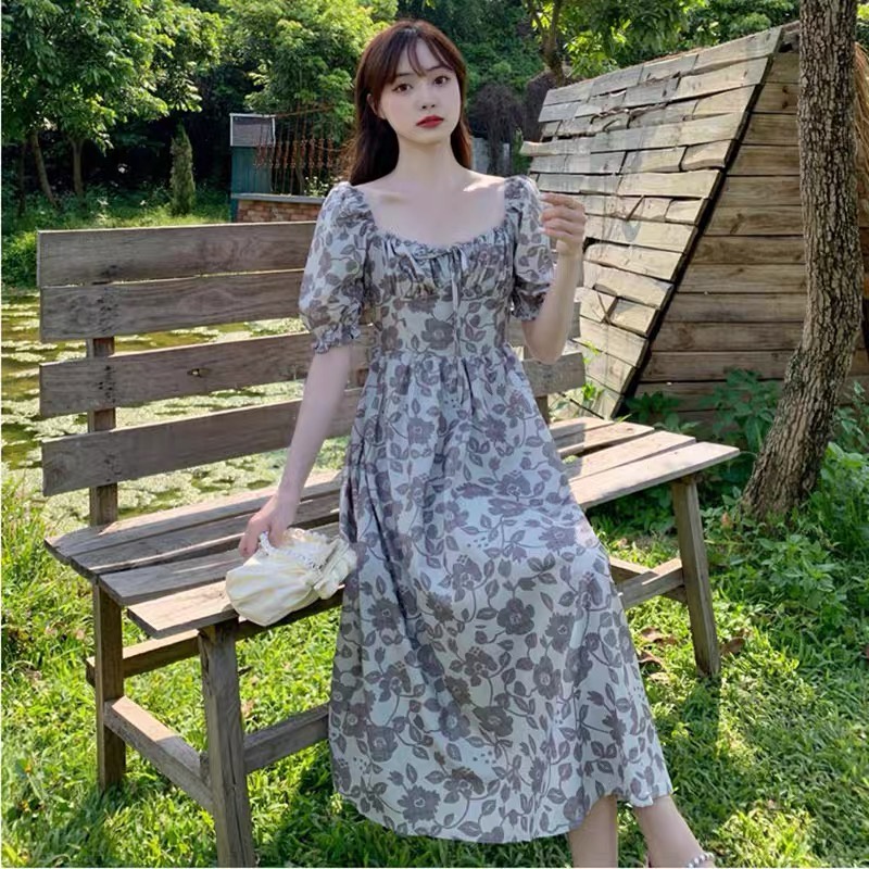 đầm dài đầm tay phồng váy hoa nhí vintage váy bầu mùa hè đầm cổ vuông đầm hở lưng đầm trễ vai đầm bigsize nữ váy nữ xinh váy đi chơi đầm đi tiệc đầm nữ