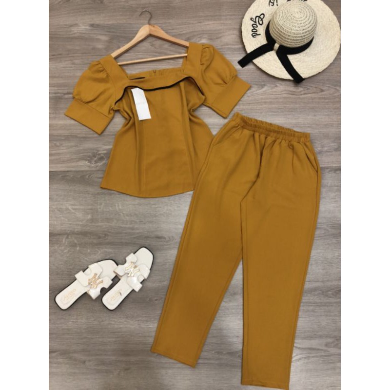 Set dài vải carolan cao cấp