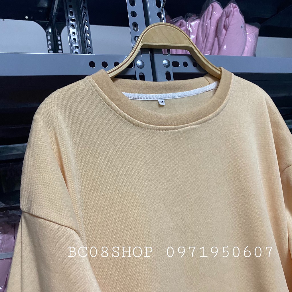 ÁO SWEATER NỈ TRƠN XẺ TÀ UNISEX NAM NỮ, KÈM ẢNH THẬT