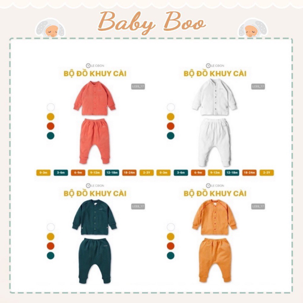 LE COON | Bộ Đồ Khuy Cài 0-3 tuổi [ babyboo]