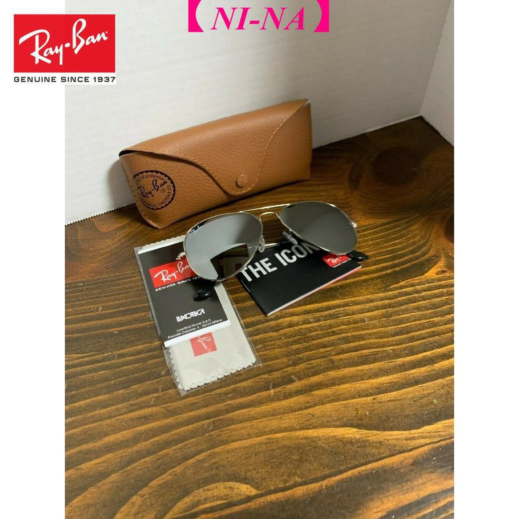 Kính Râm Ray / Ban Aviator Rb3025 58mm Màu Bạc W3277