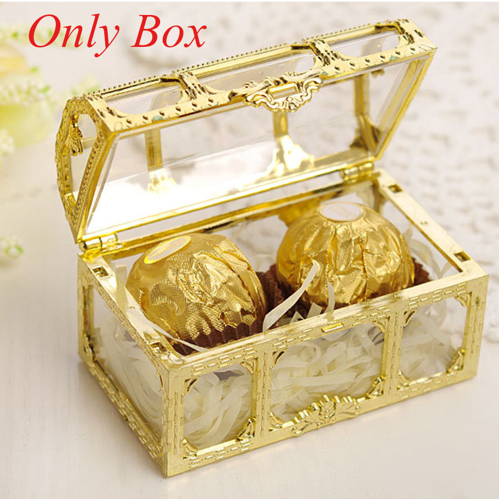 ❀SIMPLE❀ Retro Pirate Souvenir Candy Box Treasure Chest Cute Wedding Plastic Transparent Trinket Organizer|Jewelry Storage/Multicolor