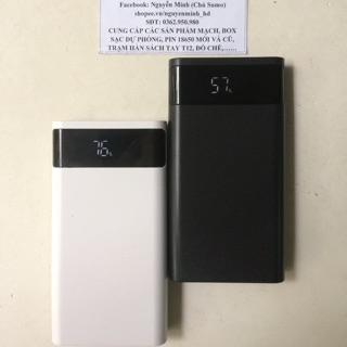 box sạc dự phòng thường loại lắp được 6 pin 18650(box ko pin)