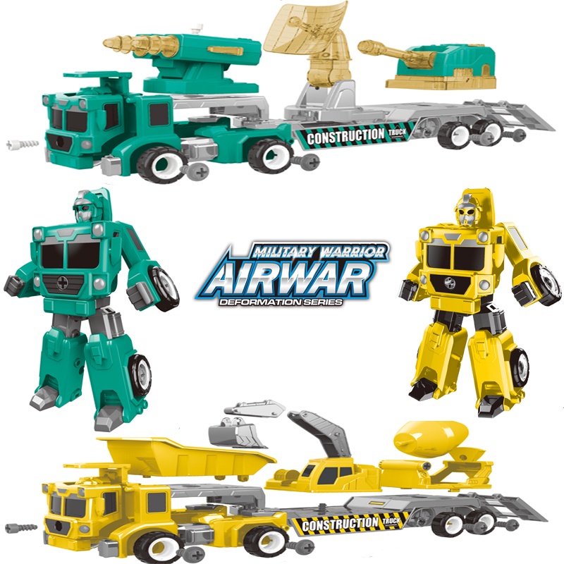 Đồ Chơi Lắp Ráp Xe Cứu Hỏa Biến Hình DIY Cho Bé