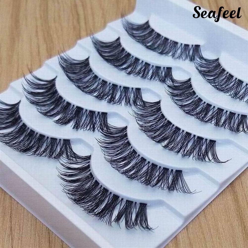 [Hàng mới về] Set 5 cặp lông mi giả dài dày tự nhiên dành cho nữ