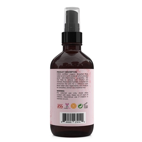 Nước hoa hồng Rose water organic Bulgary 100% nguyên chất Simplified Skin 120ml USA