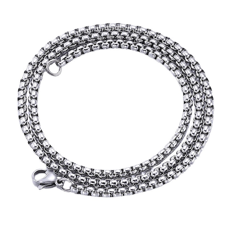 Dây Chuyền Bằng Thép Titan Không Gỉ Thiết Kế Đơn Giản Thời Trang Cho Nam Và Nữ