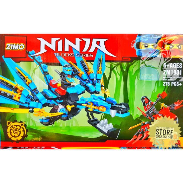 Lego Zimo Lắp Ráp Robot Ninja Rồng  _ 276 Mảnh