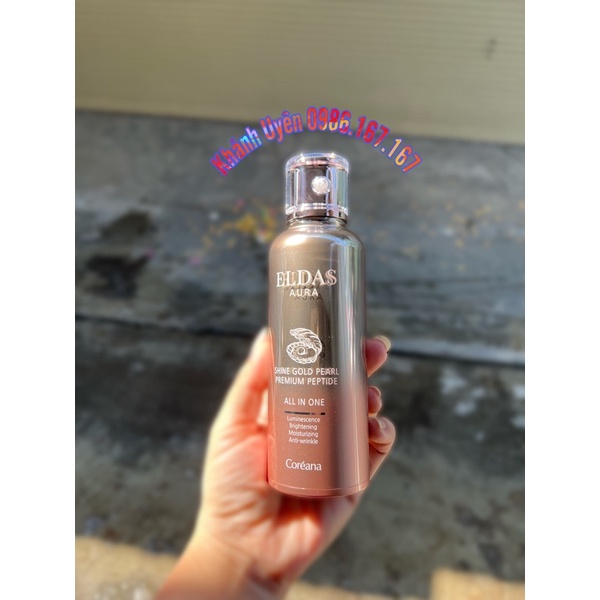 Tinh chất 4 in 1 Eldas Aura shine gold pearl premium peptide