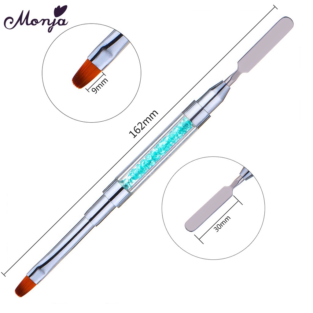 Monja Bộ Cọ 2 Đầu Vẽ Móng Tay Chuyên Dụng Tiện Lợi