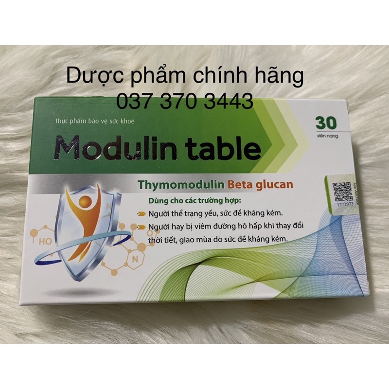 TĂNG ĐỀ KHÁNG MODULIN TABLE- Thymomodulin Beta Glucan- hộp 30 viên