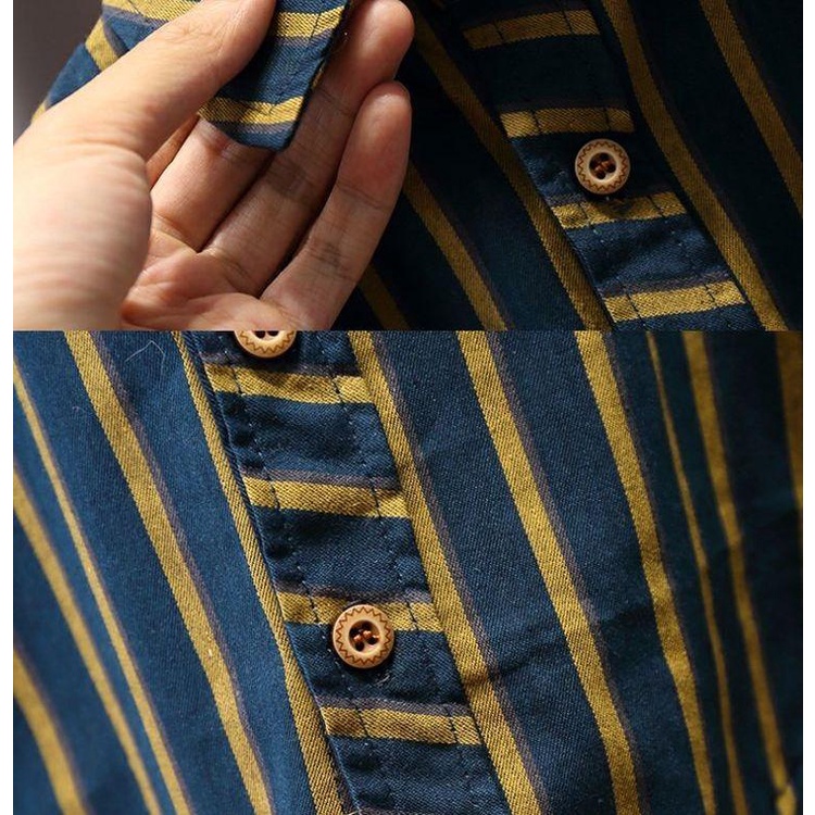 Áo Sơ Mi Tay Dài Kẻ Sọc Thời Trang Cho Bé Trai