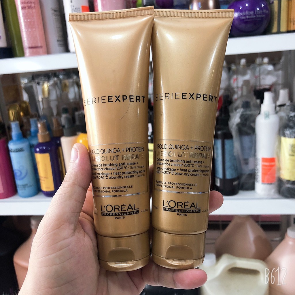 Kem xả khô chống nhiệt dành cho tóc hư tổn ABSOLUT REPAIR LOREAL 125ML hàng chính hãng