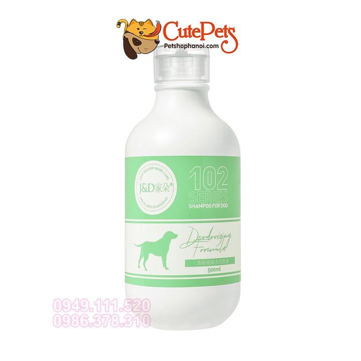 Sữa tắm Khử mùi hôi cho chó mèo Joyce & Dolls 102 can chai 500ml Deodorizing - Siêu thị thú cưng