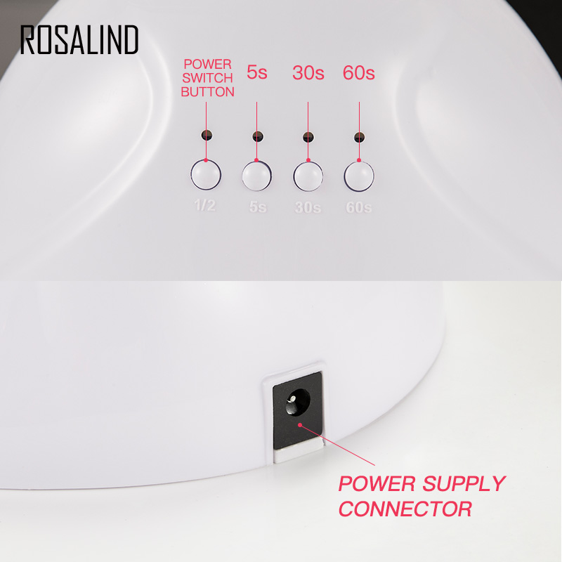 Đèn UV/Led Rosalind 30 Bóng Hong Và Sấy Khô Sơn Móng Tay