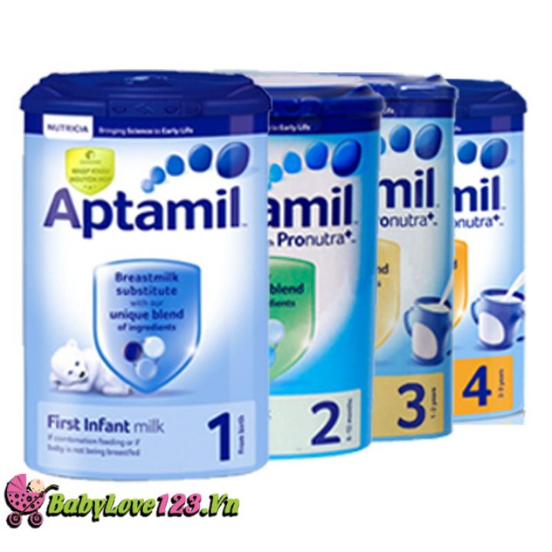 SỮA APTAMIL ANH SỐ 1 - 2 - 3 - 4 900G ĐATET10 /T11/2021